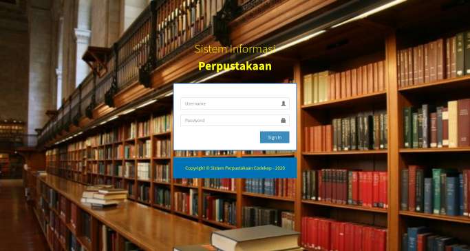 Source Code Sistem Informasi Perpustakaan dengan CodeIgniter 3