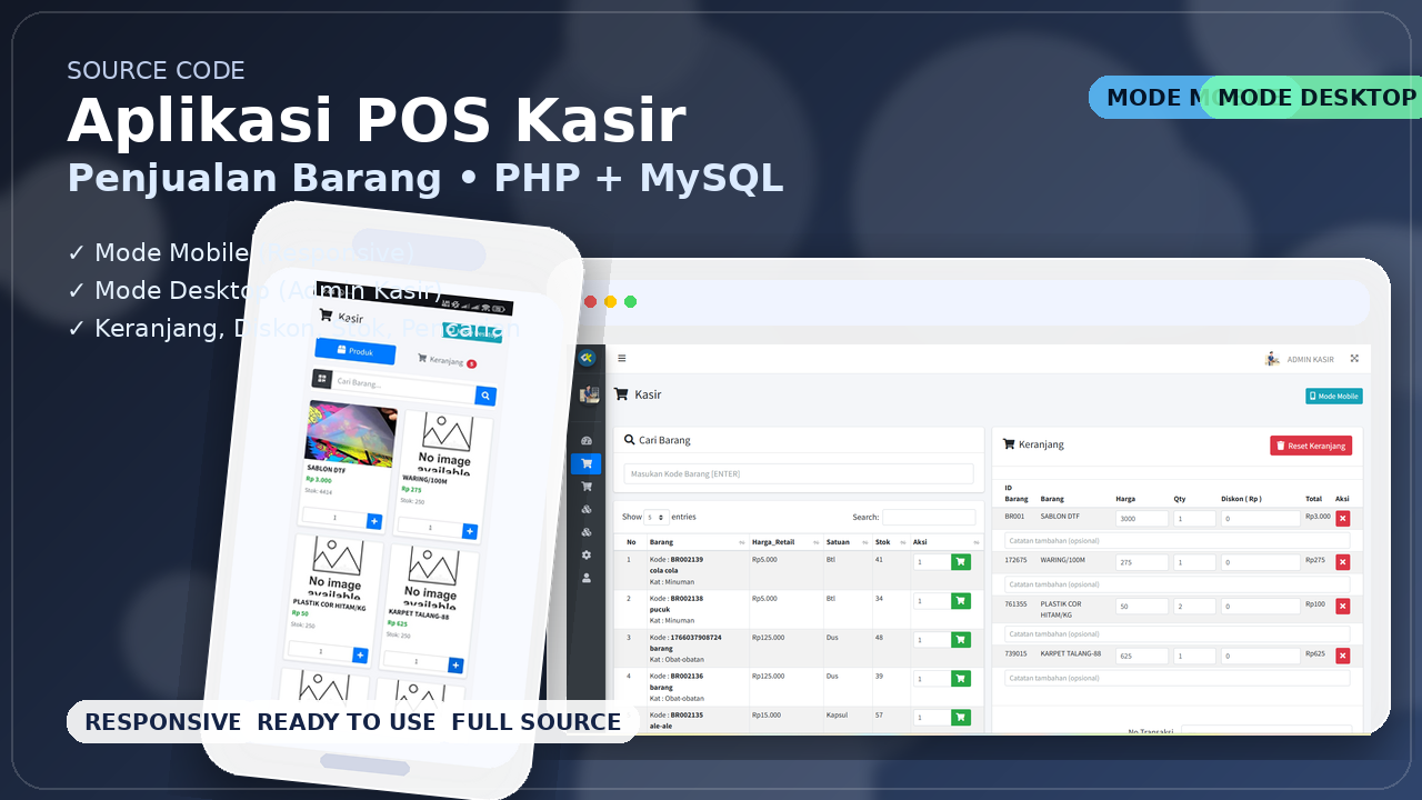 Cara Install Source Code POS Kasir dengan XAMPP