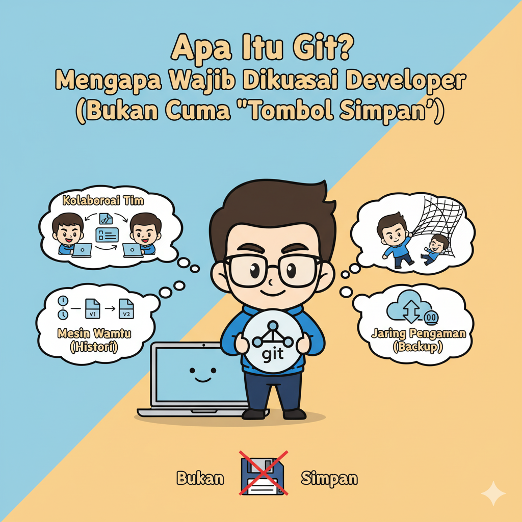 Apa Itu Git? Mengapa Wajib Dikuasai Developer (Bukan Cuma Tombol Simpan)