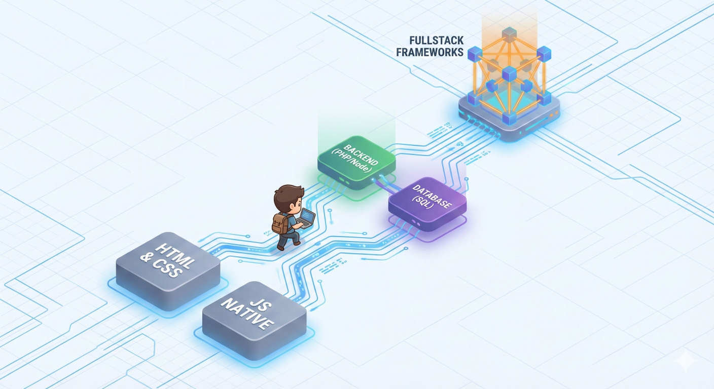 Roadmap Fullstack Developer 2026: Jangan Lompat ke Framework Kalau HTML/CSS Masih "Bolong"!