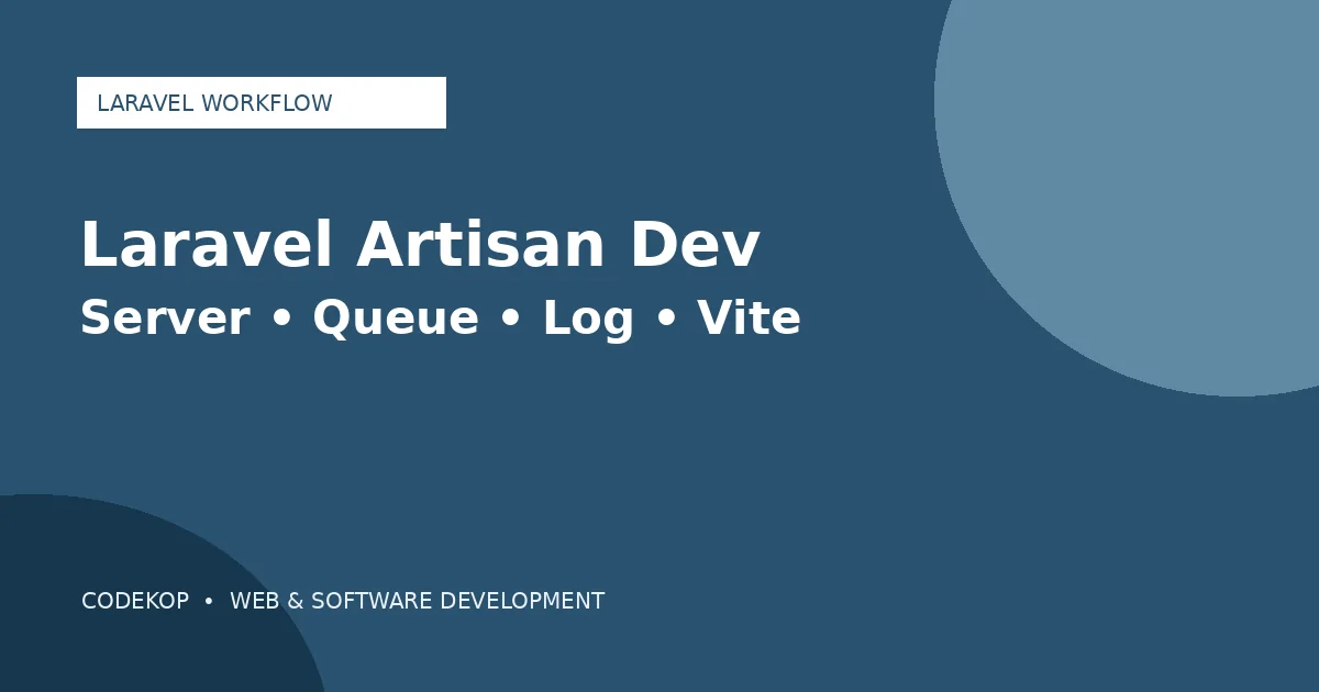 Laravel Artisan Dev menyatukan server, queue, log, dan Vite dalam workflow lokal