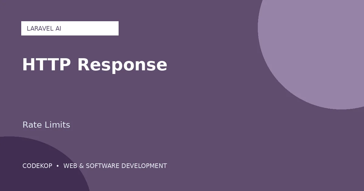 Laravel AI SDK menyediakan raw HTTP response dan informasi rate limit